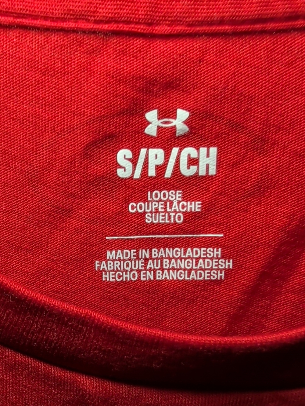 Under Armour Men's Sportstyle Left Chest Logo T-Shirt Red Black Athletic Size S - Picture 2 of 5
